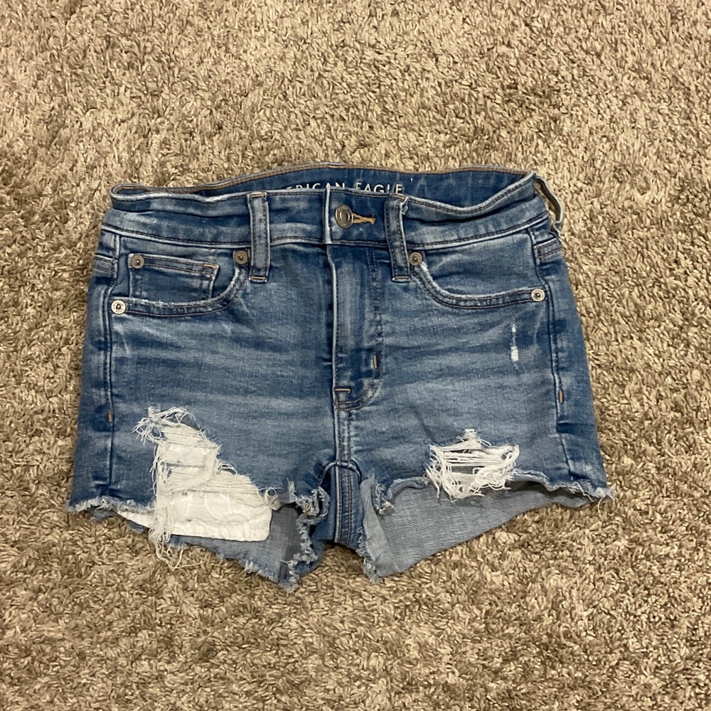 American Eagle Outfitters Distressed Blue Jean Shorts